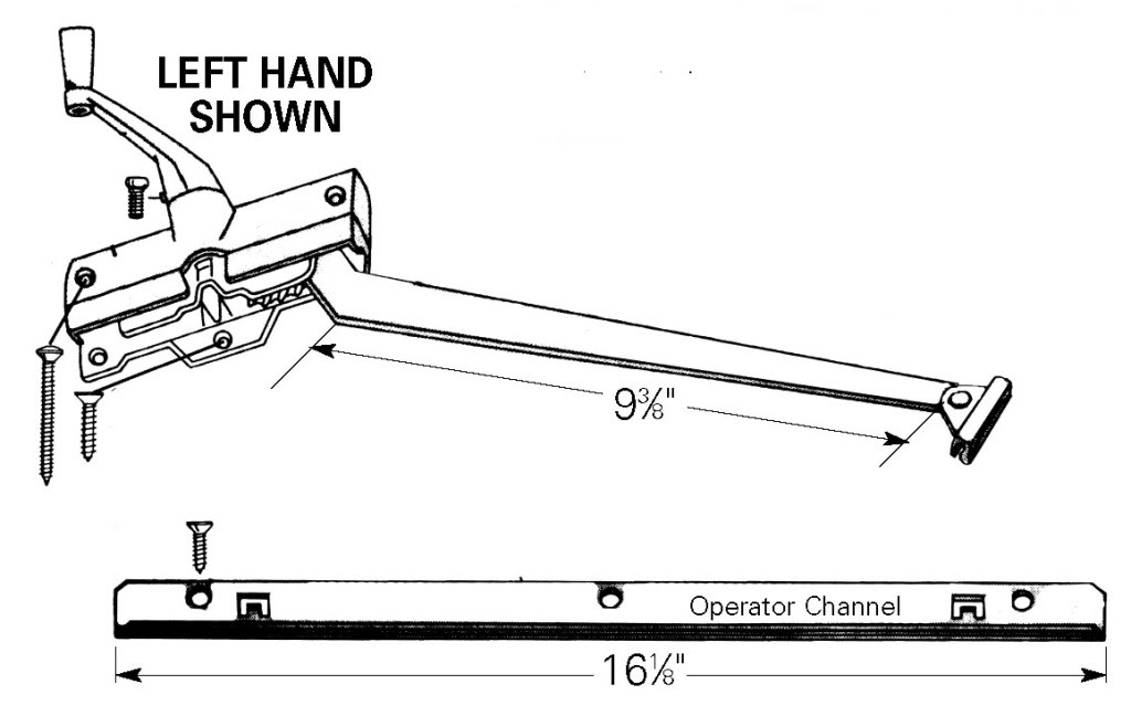 Andersen PermaShield Casement Operator Replacement Parts All Window Door Parts Group
