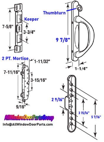 sliding door handle parts