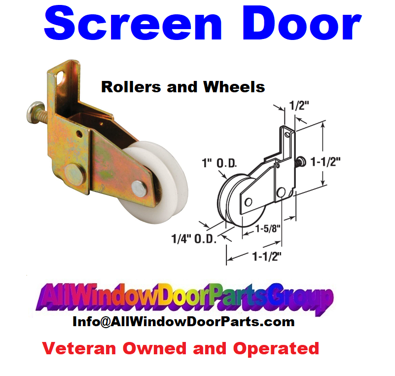 Sliding Patio Door Screen Door Roller Nylon Wheel Assembly All Window