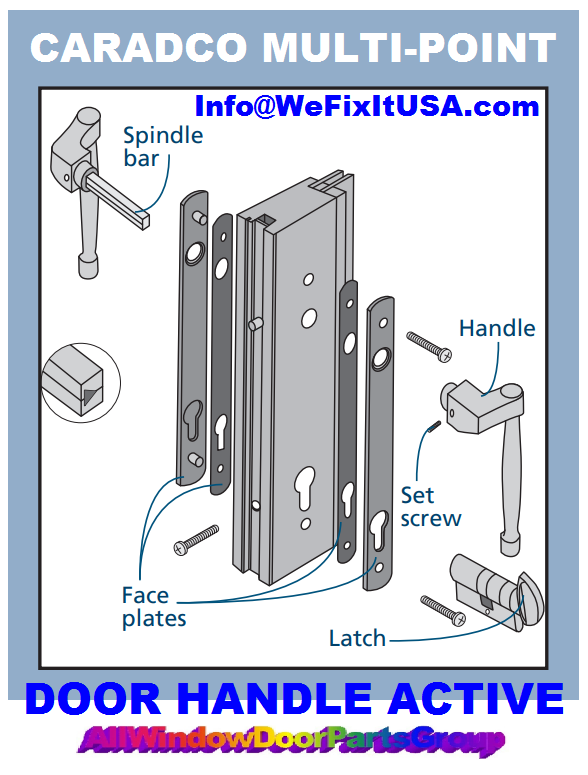 Caradco Manor Sliding Patio Door Handle Replacement Sets All Window