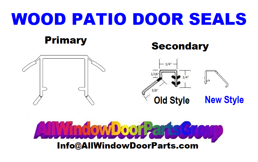 Old Wood Patio Door Weather Strip Seals Head Jamb Primary All