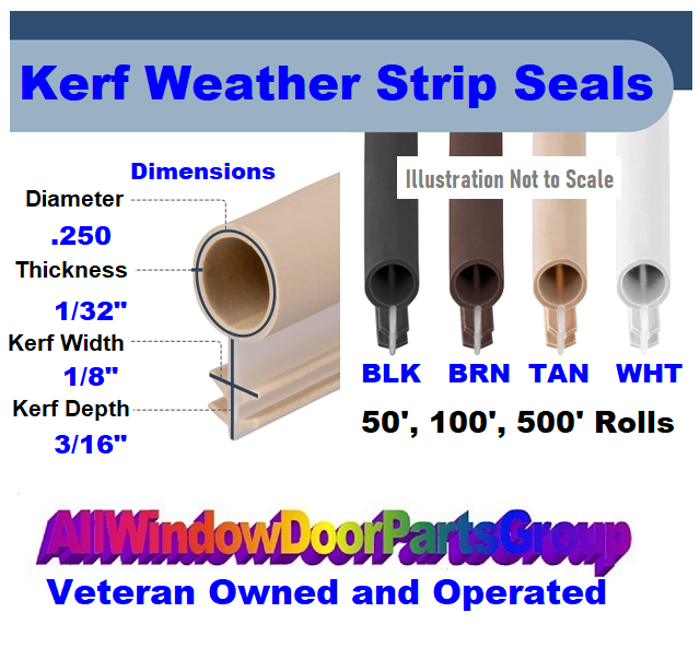 Window Weatherstrip | .250 Diameter Compression Seals - All Colors ...