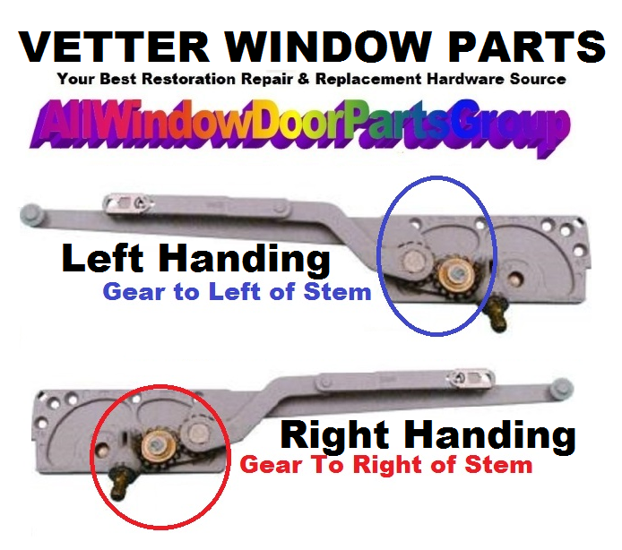 Vetter Casement Window Operator Old Style Crank L/H R/H All Window