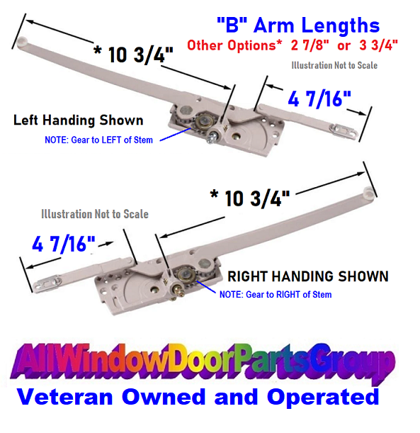 Vetter Casement & Awning Window Operator | Old Style Crank L/H & R/H ...