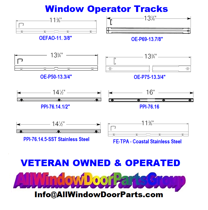 Casement Window Operator Track - 11 3/8