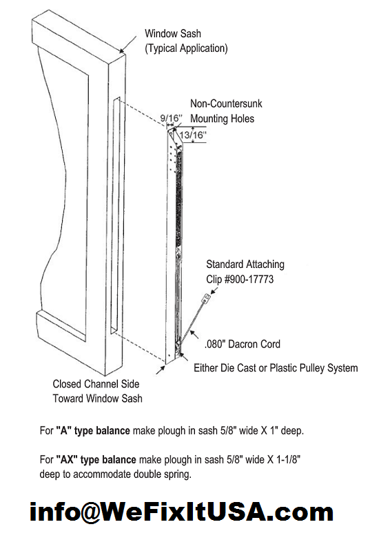 Wood Window Balance System Parts Double Single Hung All Window Door
