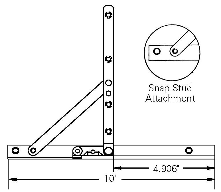 Eagle Casement Window Replacement 10" Hinge Pair All Window Door