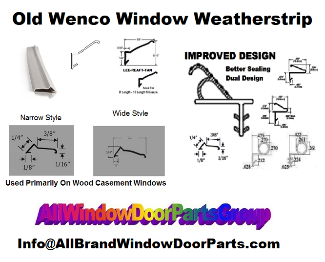 Old Wenco Style Window Weather Strip Wide Style Flex Flap Leaf All