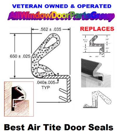 Entry and Patio Door Weather Strip Seal Kit Replacements - White or Beige — SKU AWDP-Door Seal-Tight Kit Weather Strip