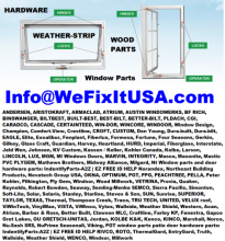 If you live in Virginia, North Carolina, South Carolina, Georgia and Tennessee and find that you need help To Identify those hard-to-find and obsolete older window and door parts.